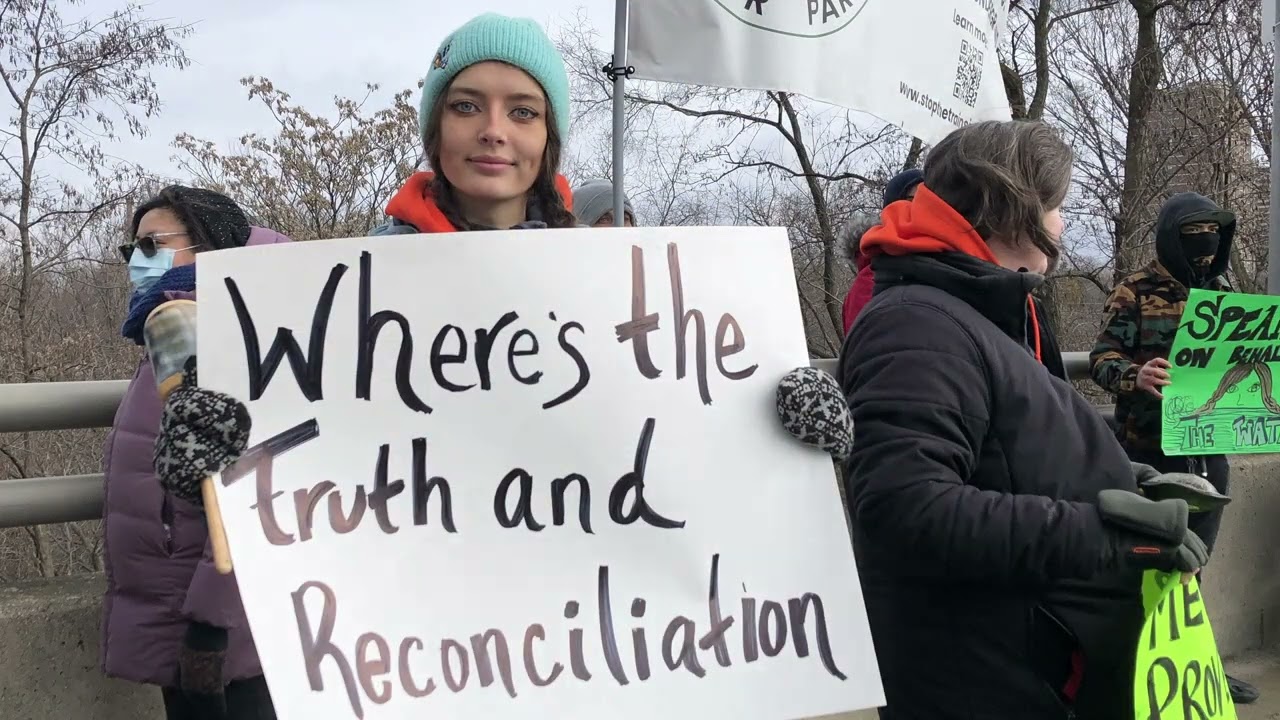 Peaceful Protest Against METROLINX ECWE Plan in Eglinton Flats