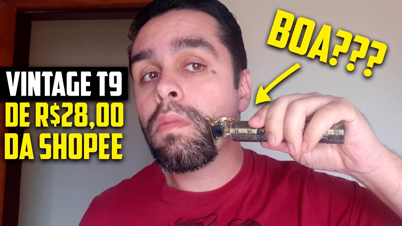 TESTE MÁQUINA de CORTAR CABELO VINTAGE T9 MAIS BARATA da SHOPEE