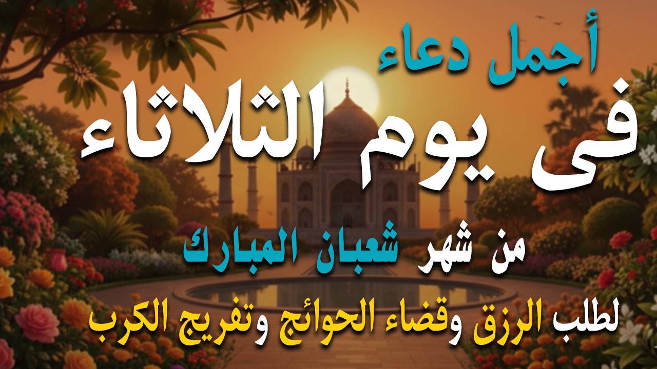 دعاء فى يوم الثلاثاء المستجاب دعاء في يوم 28 من شهر شعبان للرزق والشفاء العاجل وقضاء الحوائج 🤲(4k)