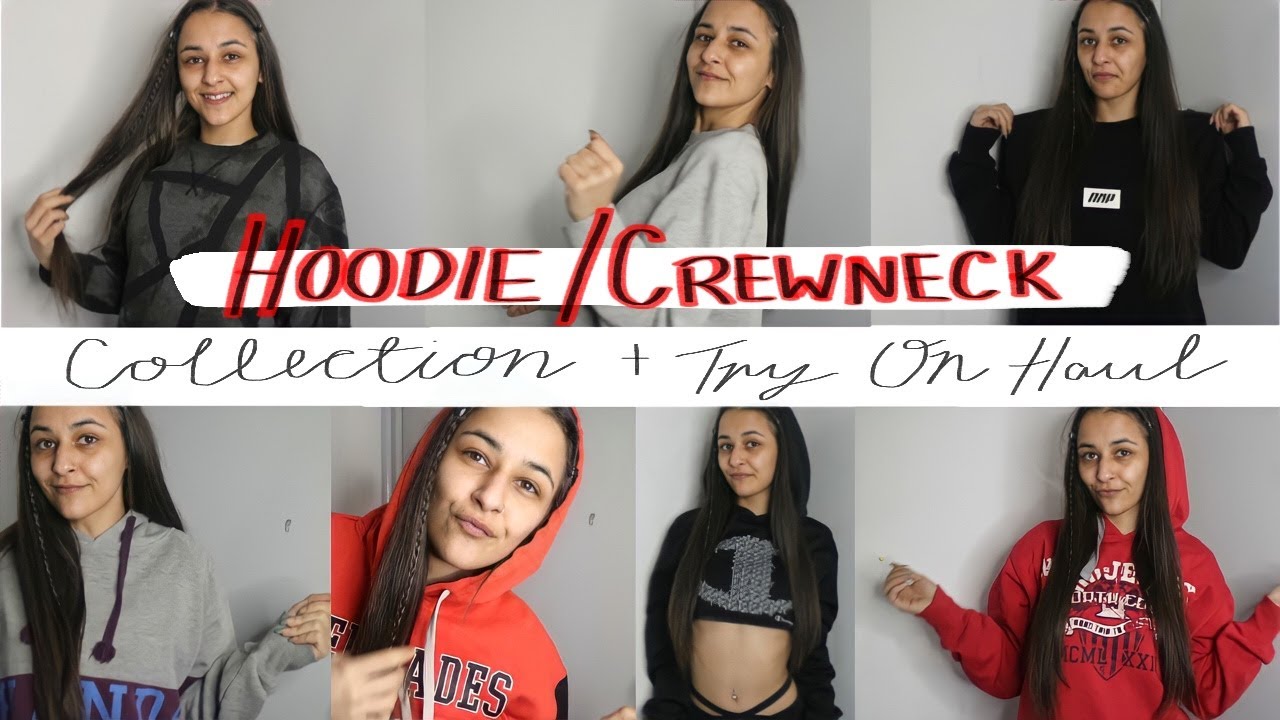 Hoodie / Crewneck Collection + Try on Haul ~` Best thrift finds!