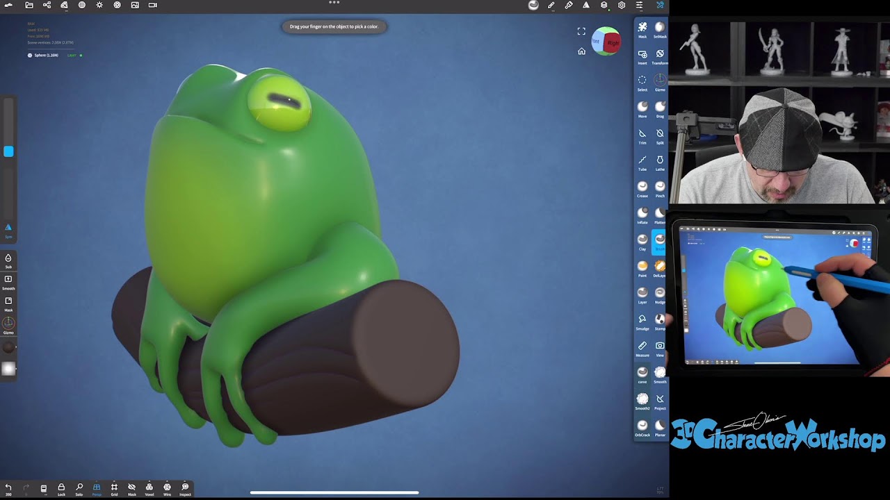 Doing a test with Nomad Sculpt