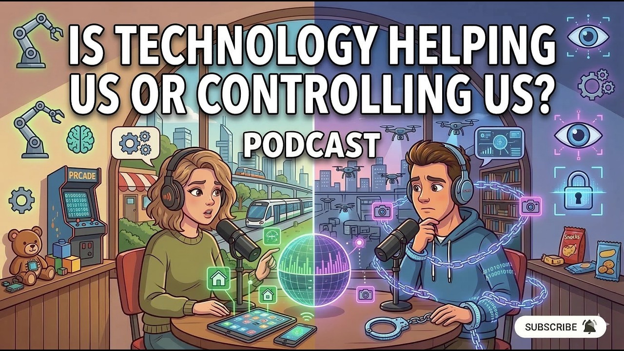 Technology Helping or Controlling Us? Easy English Podcast Conversation | Learn English | Learn Fast