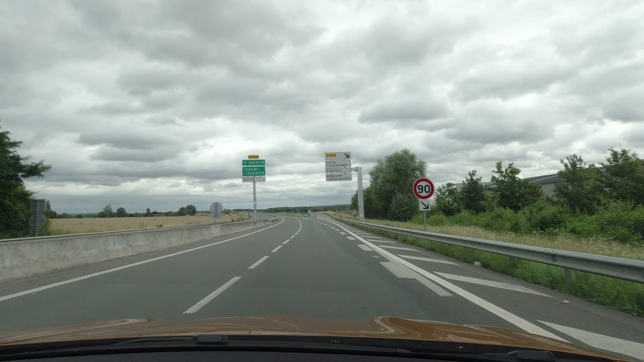 3h from Compiègne to Givet (VBR-57 Relaxing Driving in France, No Talking, No Music)