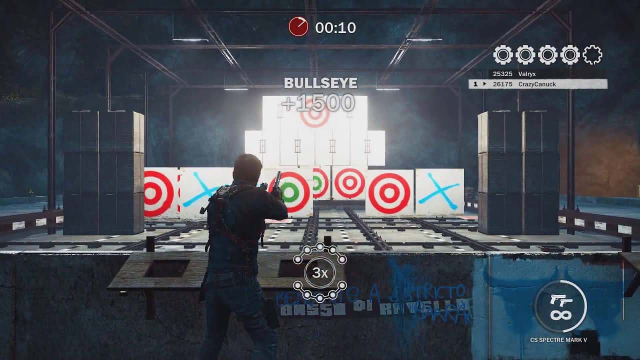 Just Cause 3 - Handgun Training Course 5 Gears - Shooting Gallery