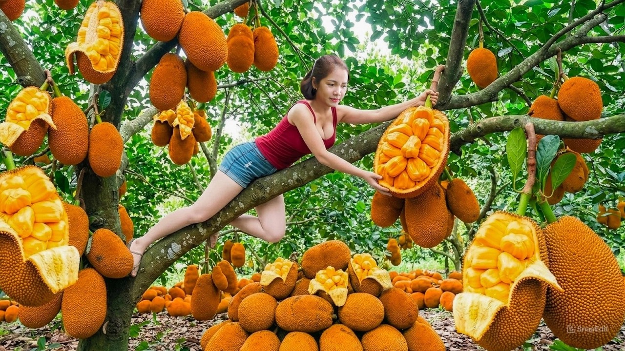 Harvesting Thousands Giant Wild Jackfruit Goes To Market Sell - How to cook traditional dishes