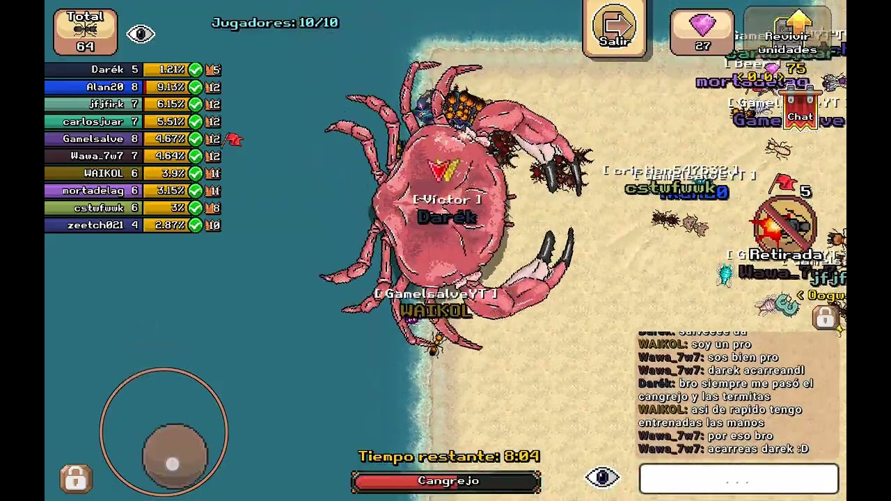 Peleando contra un cangrejo (@Mrdaritobenjaoficial)