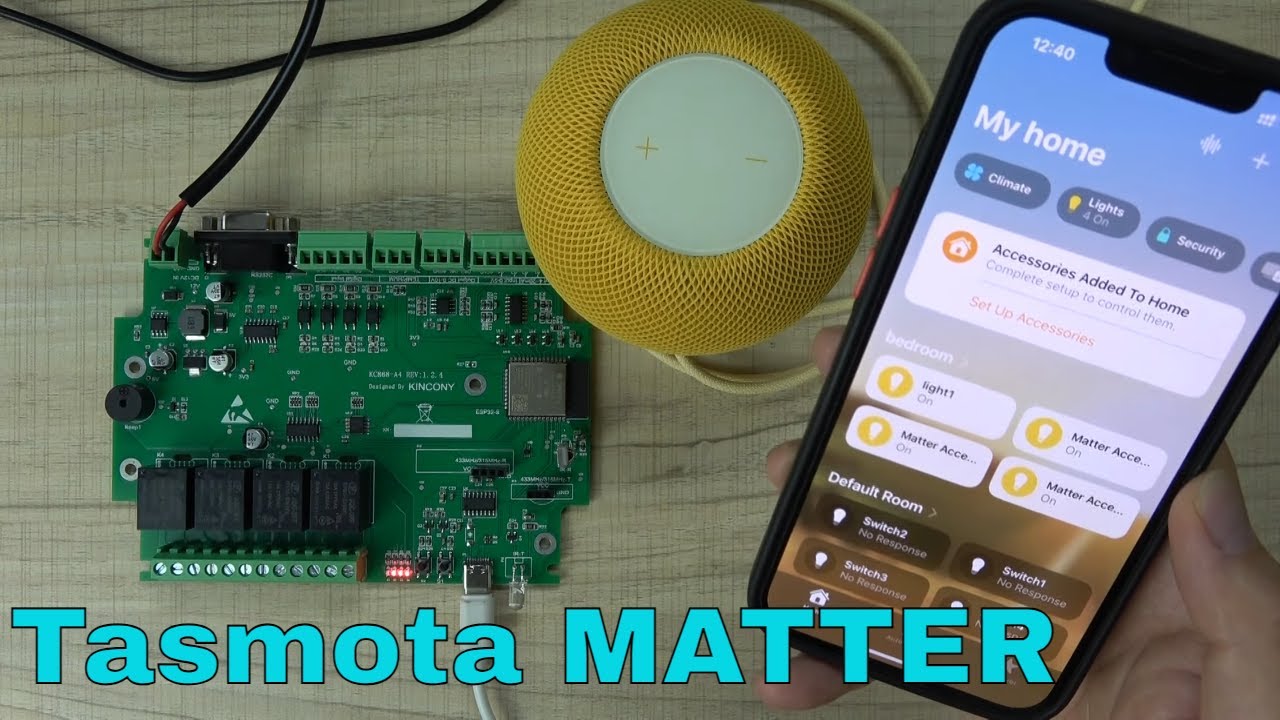 4-канальное реле ESP32 с прошивкой Apple Homekit от TASMOTA MATTER