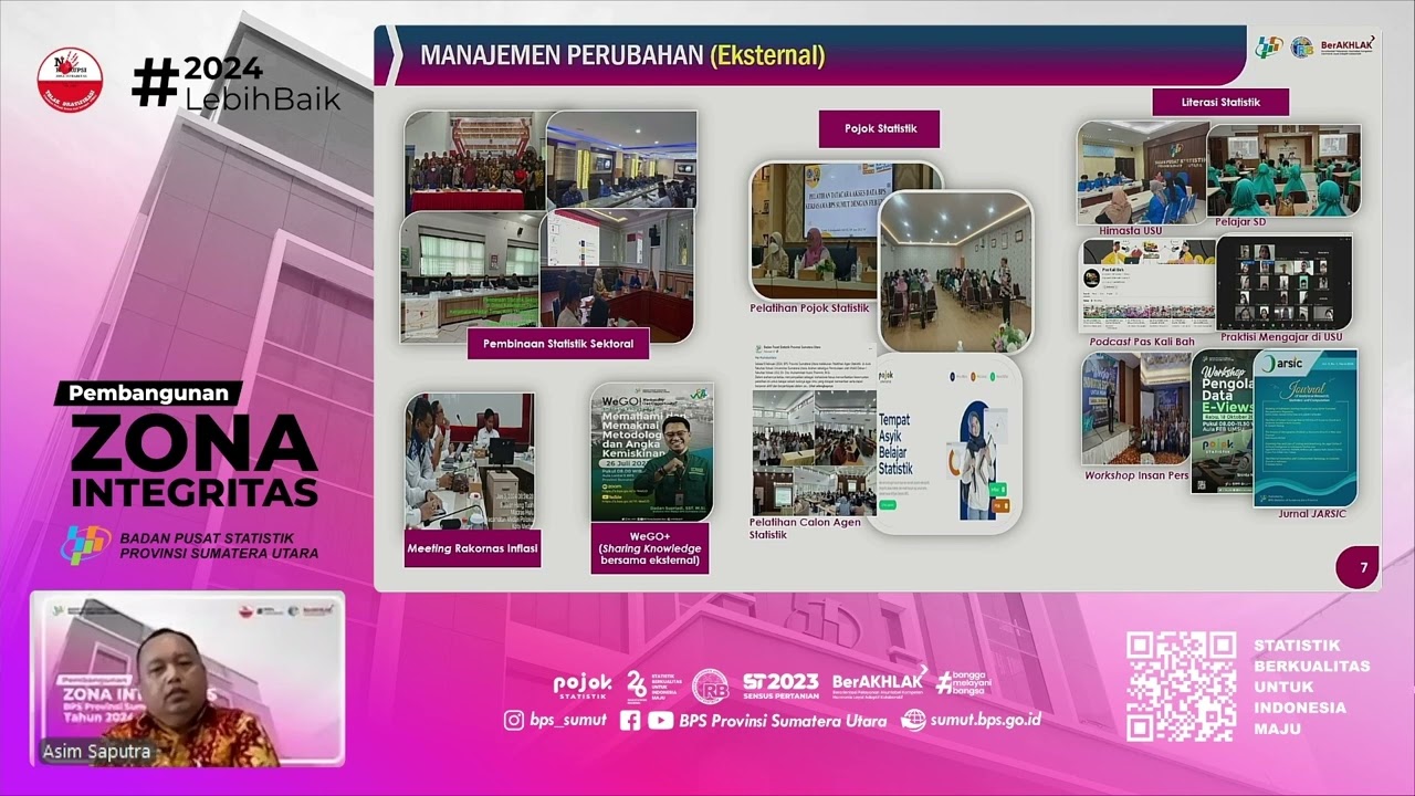 Presentasi Pembangunan ZI BPS Sumut 2024