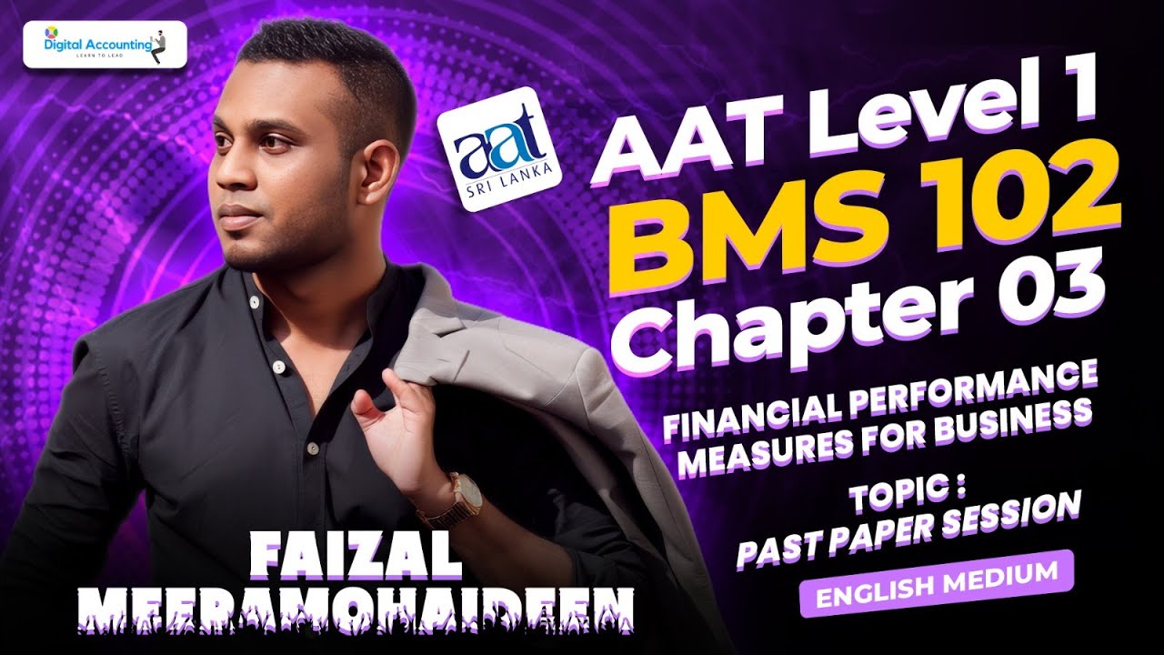 AAT Level 1 BMS 102 | Chapter 03 | Financial Performance Measures | Past Paper Session | English