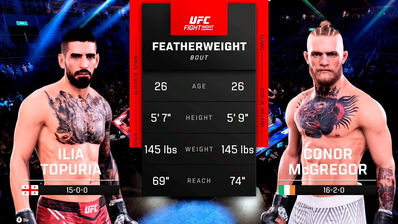 Ilia Topuria vs Conor McGregor | UFC 5 | 4K 60FPS