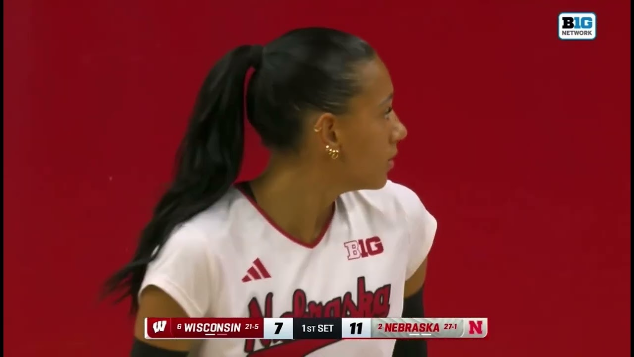 Laney Choboy Dig Harper Murray Kill Rebekah Allick Nebraska Husker Volleyball vs Wisconsin 11/24/24