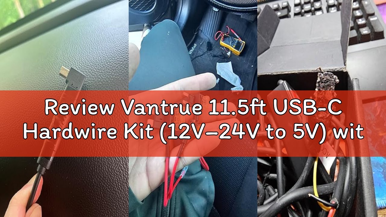 Review Vantrue 11.5ft USB-C Hardwire Kit (12V–24V to 5V) with Acc Functionality, Low Voltage Protect