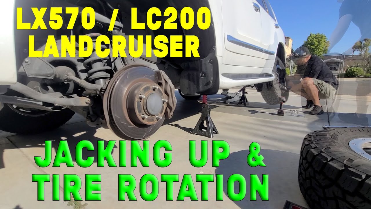 Правильная перестановка шин и поддомкрачивание Lexus LX570! Тот же Land Cruiser LC200 LC100 Sequo...