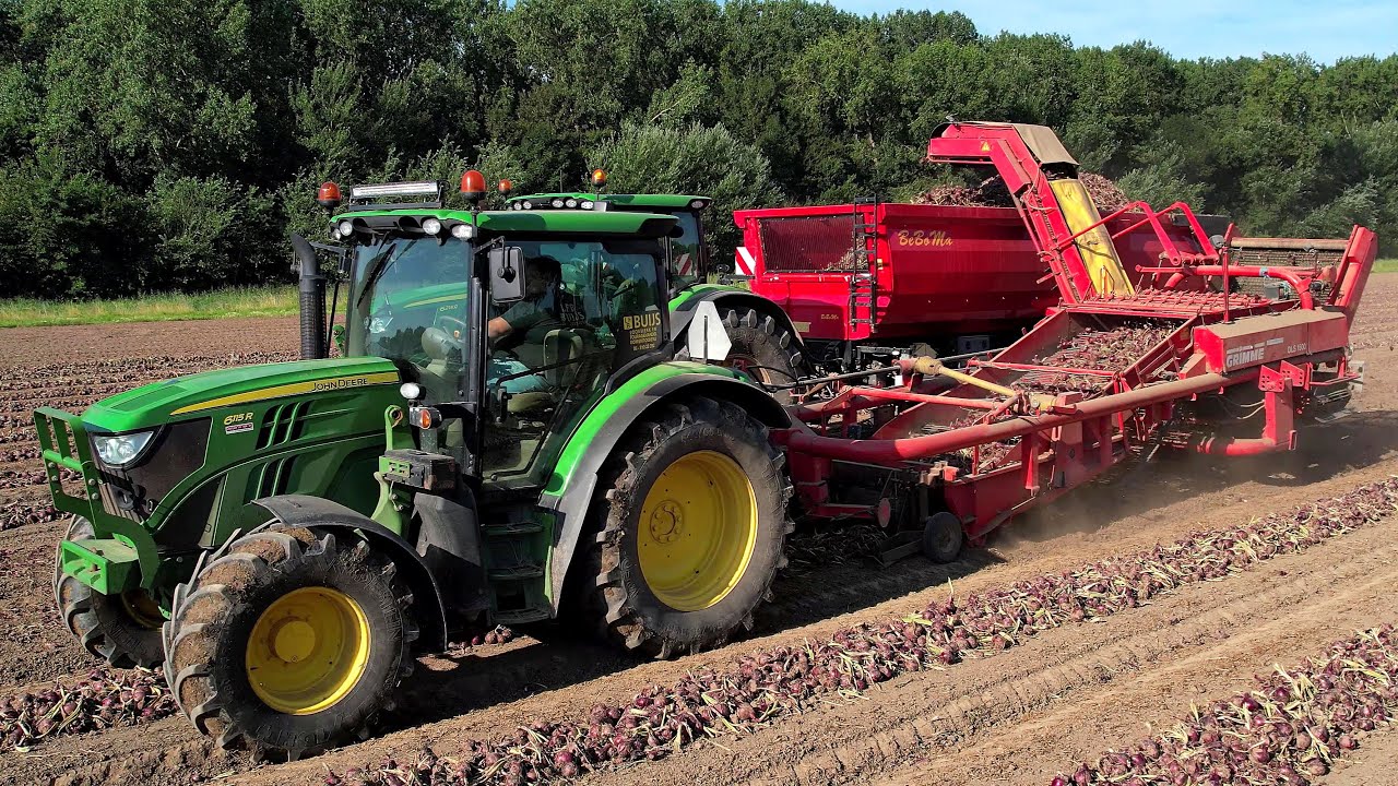 Uien laden | Loading onions | John Deere | CLAAS | Grimme | Zwiebeln laden | Uienoogst 2024