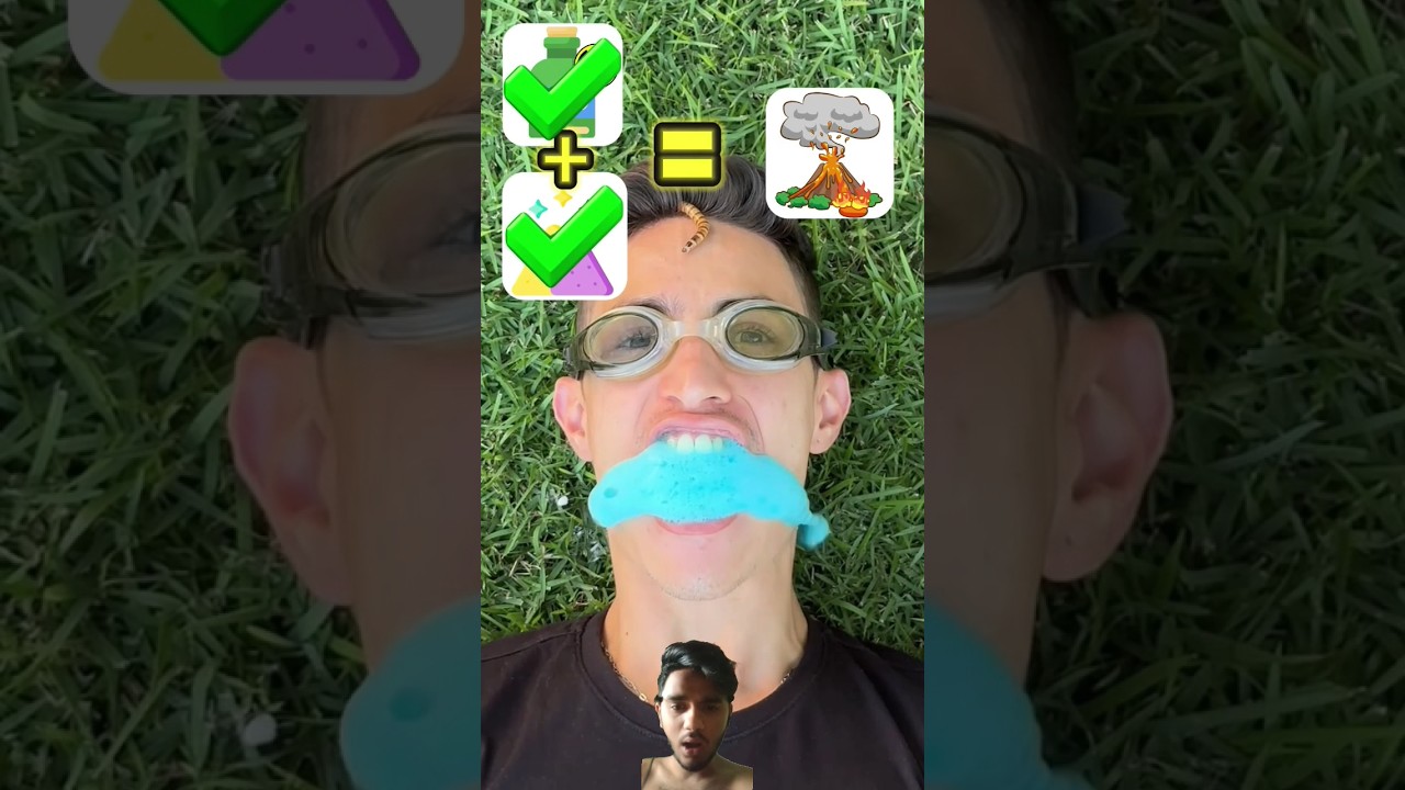 Misturei p&oacute; m&aacute;gico e l&iacute;quido na boca?!😱 #shorts #challenge