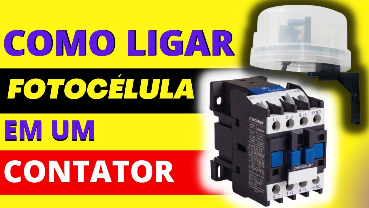 como instalar instalar relé fotocelula em um contator