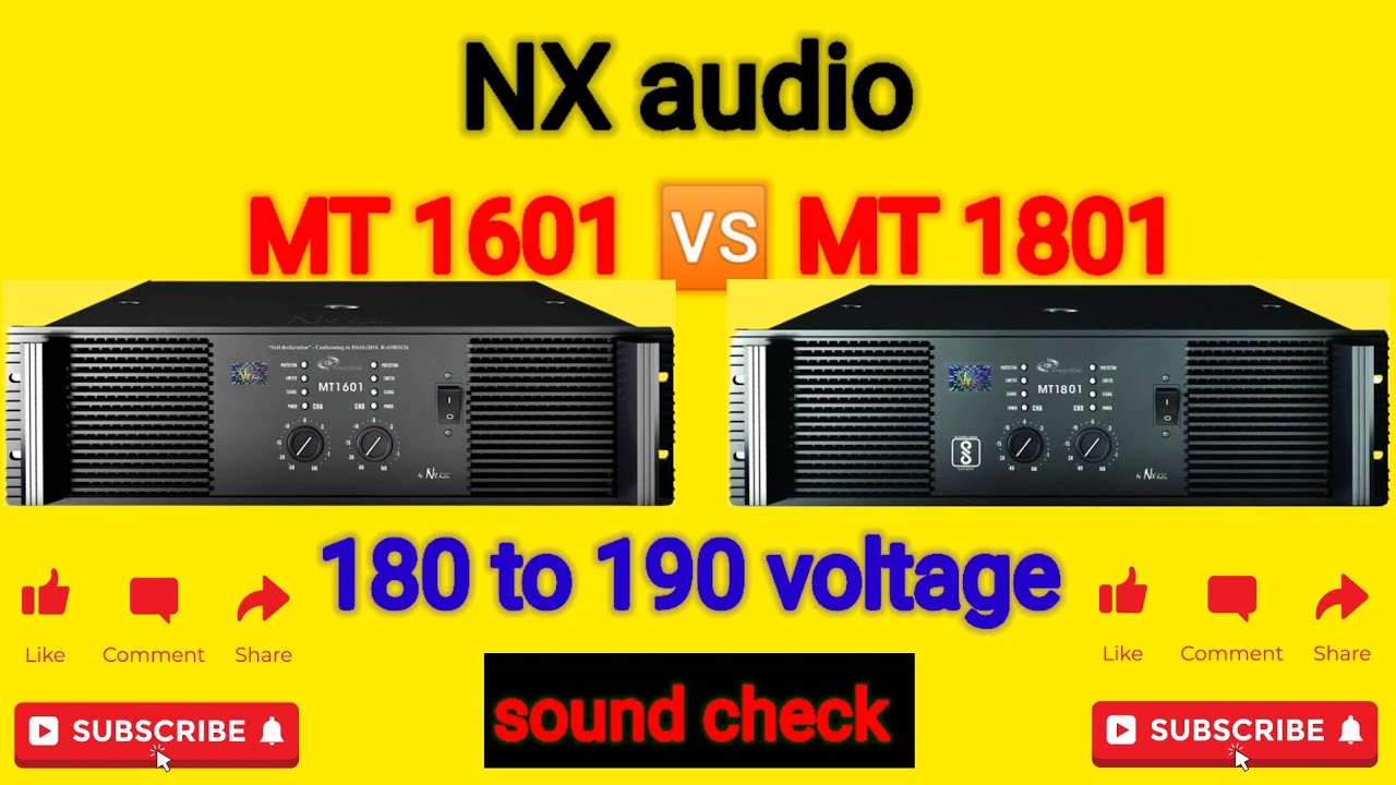 NX audio MT 🔥 1601| 🆚 MT 🔥 1801| kaun si powerful hai | 180 to190 voltage |