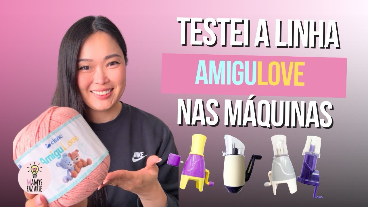 TESTEI A LINHA AMIGULOVE NAS MÁQUINAS DE TRICOTIN A MANIVELA