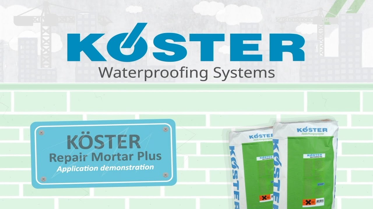 Installing a fillet and re-profiling with Koster Repair Mortar Plus (Demo)