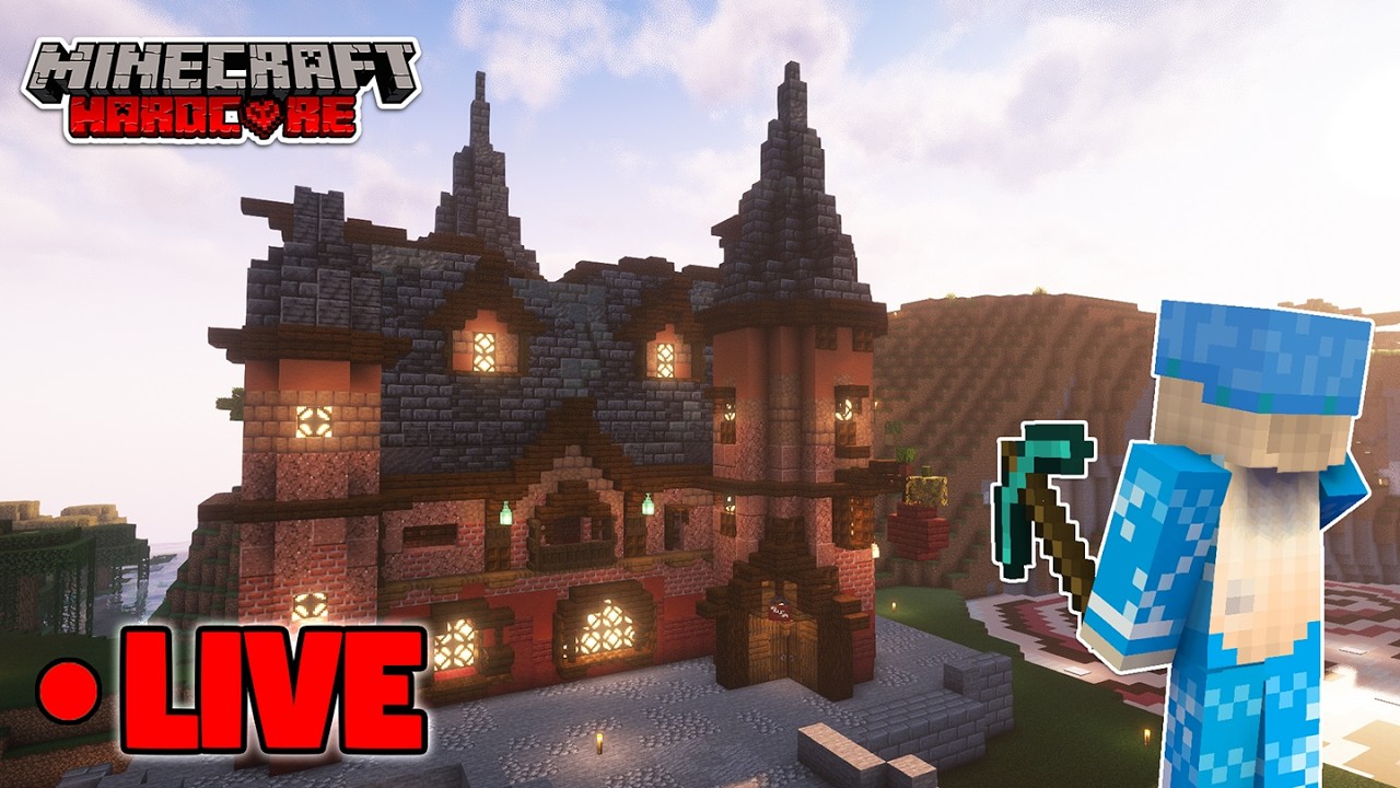 Hardcore Minecraft LIVE - Swamp Tavern Building (22,530 day world)
