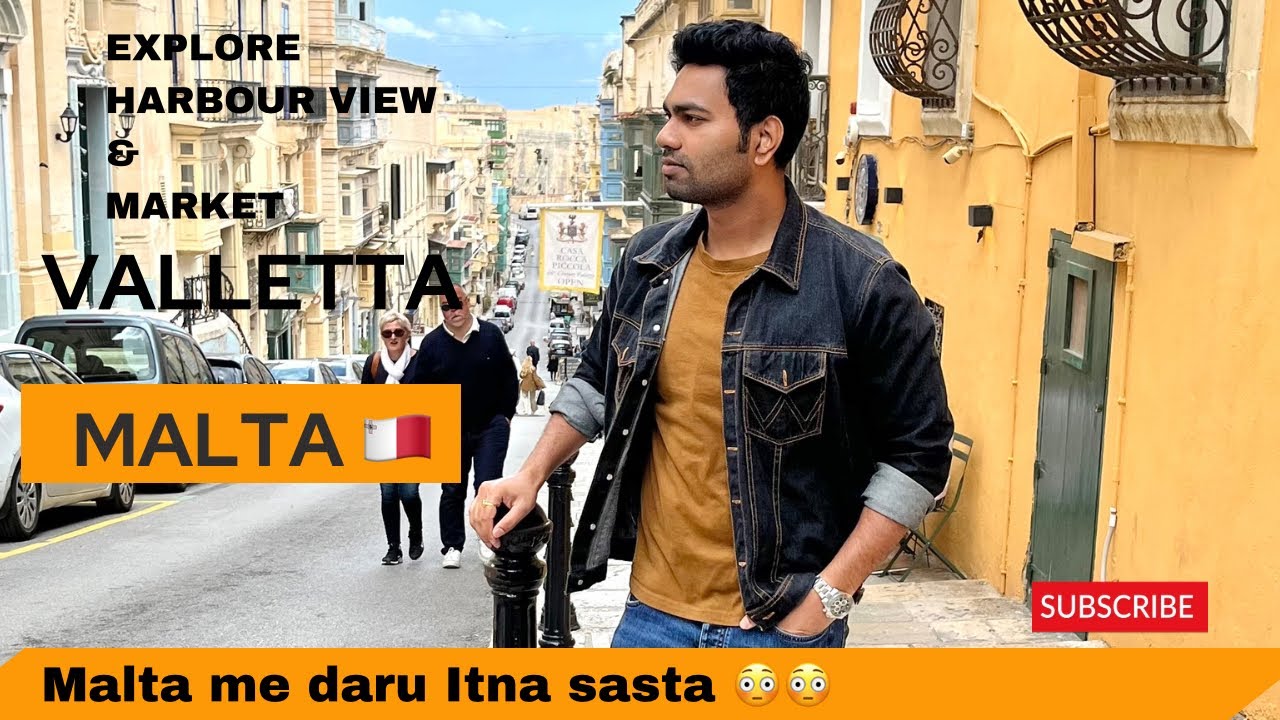Malta Vlog 🇲🇹 (Valletta) Explore market | Harbour View | Alcohol 🍺 | #maltajobforindia