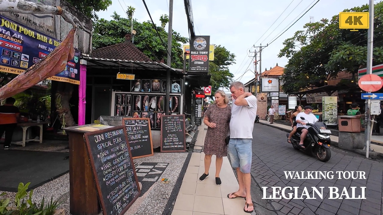 4K Legian Bali Recent Walk | Legian Beach, Legian Street, Garlic Lane Walking Tour Bali Today 2026