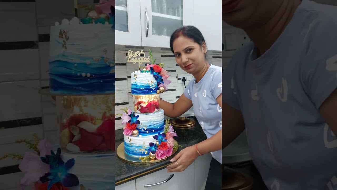 6 kg का केक और बनारस की यात्रा Three Tier Engagement Cake 