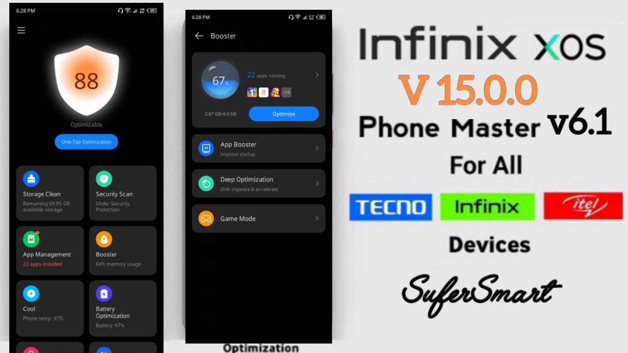 XOS 15 new phonemaster for all infinix and tecno and itel devices.