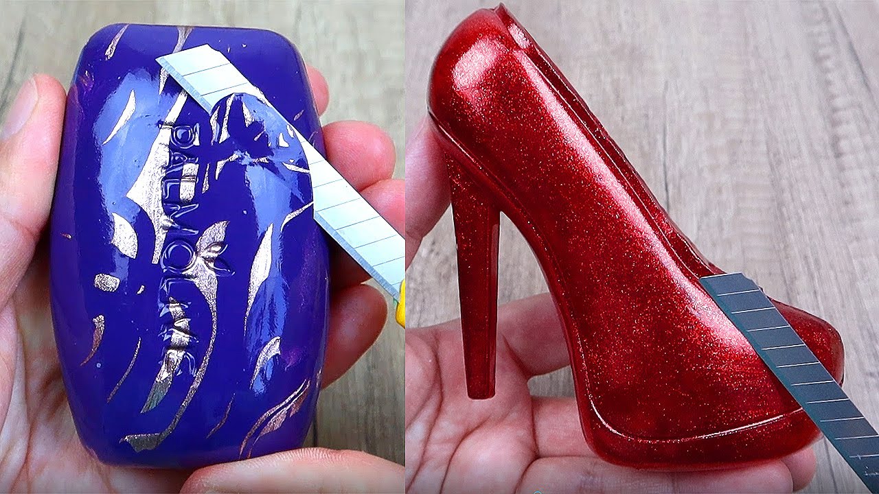 Relaxing Soap Carving ASMR. Satisfying Soap Cutting. Jabón Relajante Tallado. Corte de jabón - 128