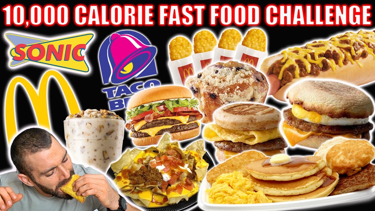 10,000 Calorie FAST FOOD Challenge | Super Wicked Cheat Day