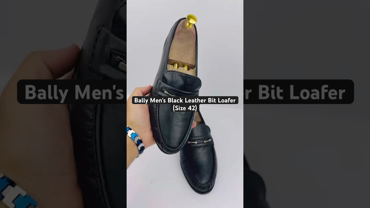 Bally Men's Black Leather Bit Loafer (Size 42) 