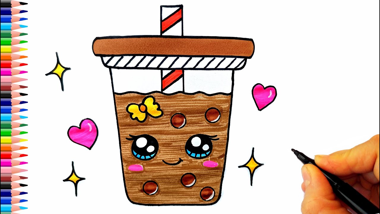Kolay Kahve Bardağı Çizimi 🤎 Kahve Bardağı Nasıl Çizilir? - How To Draw a Cute Drink Coffee