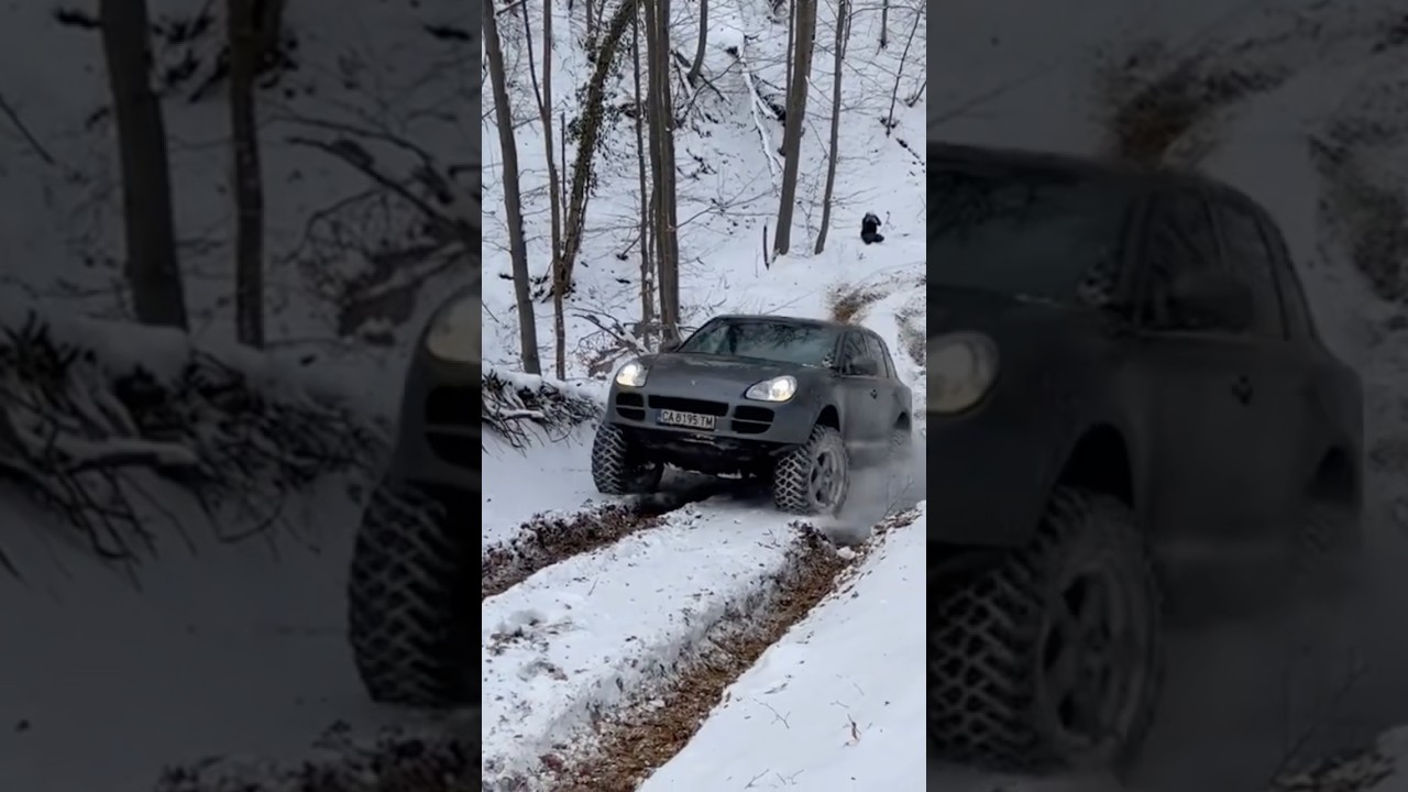 Porsche Cayenne 4.5S Off road vs Snow Hill ⛄️  #offroad #thebest4x4channel #porschecayenne