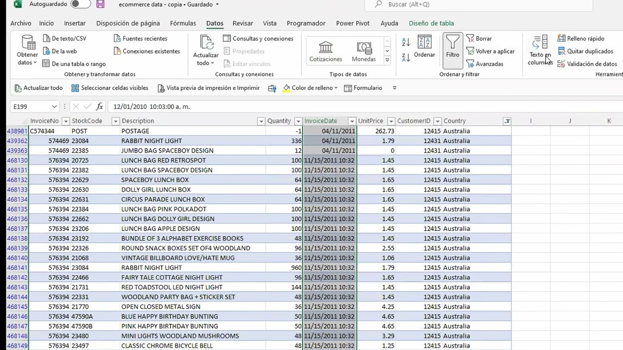 Reporte en tablas dinámica de Excel por fechas en columnas