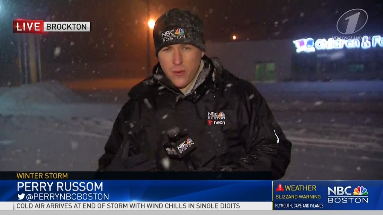 WBTS NBC Boston's Perry Russom Provides Fun & Unique Snow Storm Reports