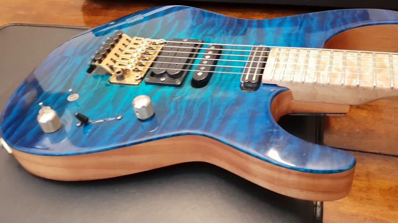 JACKSON USA PC1 PHIL COLLEN DEF LEPPARD PC-1 QUILT TOP CHLORINE BURST GUITAR UP CLOSE REVIEW VIDEO