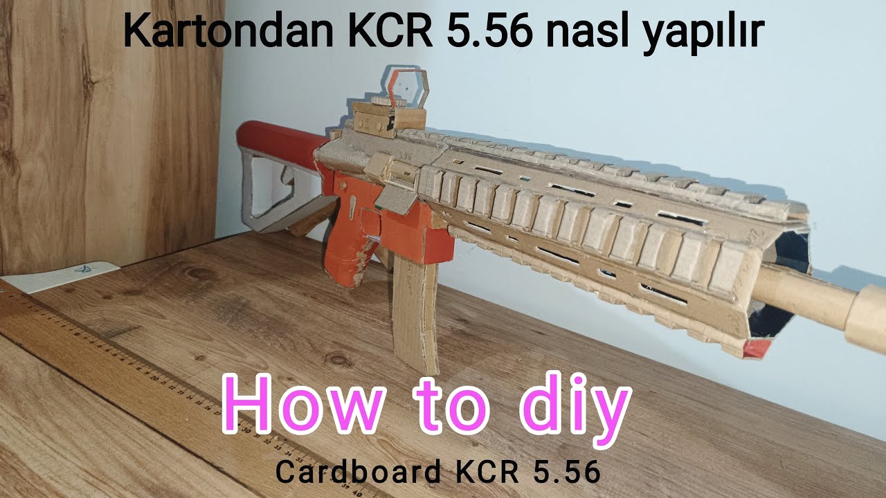 Karton silah yapımı KCR556 - How To Cardboard M416 gun #KCR 556 #cardboard #cardboardgun #hk416