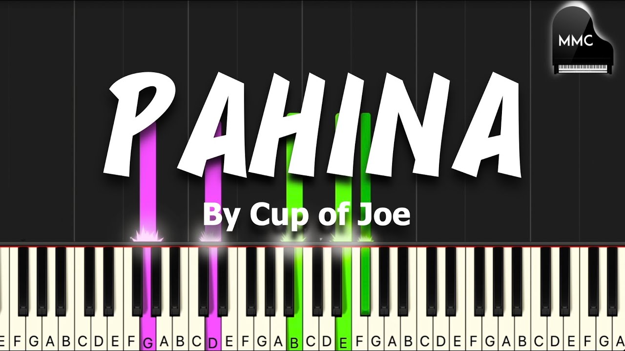 Pahina by Cup of Joe synthesia piano tutorial + sheet music + lyrics