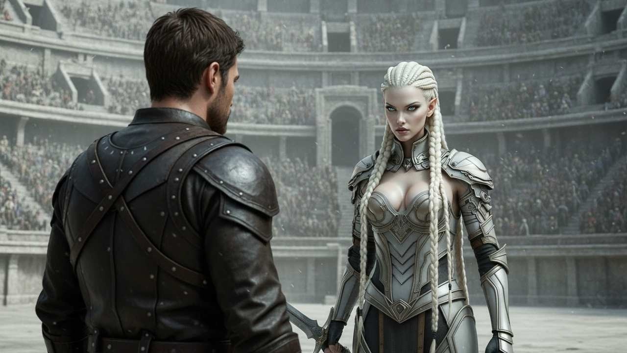 The Alien Woman Thought She Could Easily Defeat the Human Warrior...Then She Realized She Was Wrong.