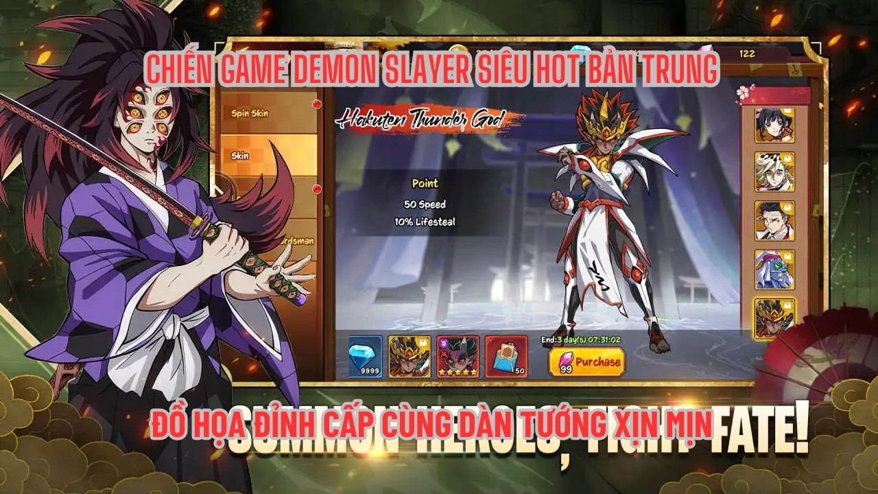 HƠI THỞ MẶT TRỜI x7game - Chiến game THANH GƯƠM DIỆT QUỶ HOT cùng đồ họa đỉnh nóc & dàn tướng 