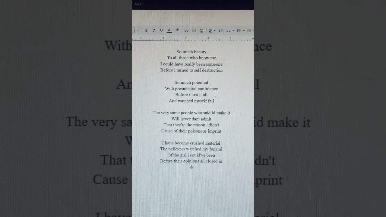 &ldquo;crushed material&rdquo; written by me🤍 #poem #poetry #selfwritten