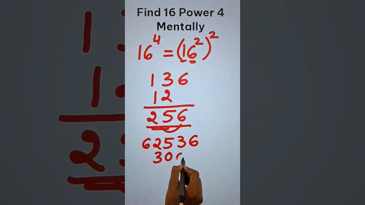 Find Fourth Power Easily II Trick to Surprise Your Friends #youtubeshorts #exponents #power #numbers