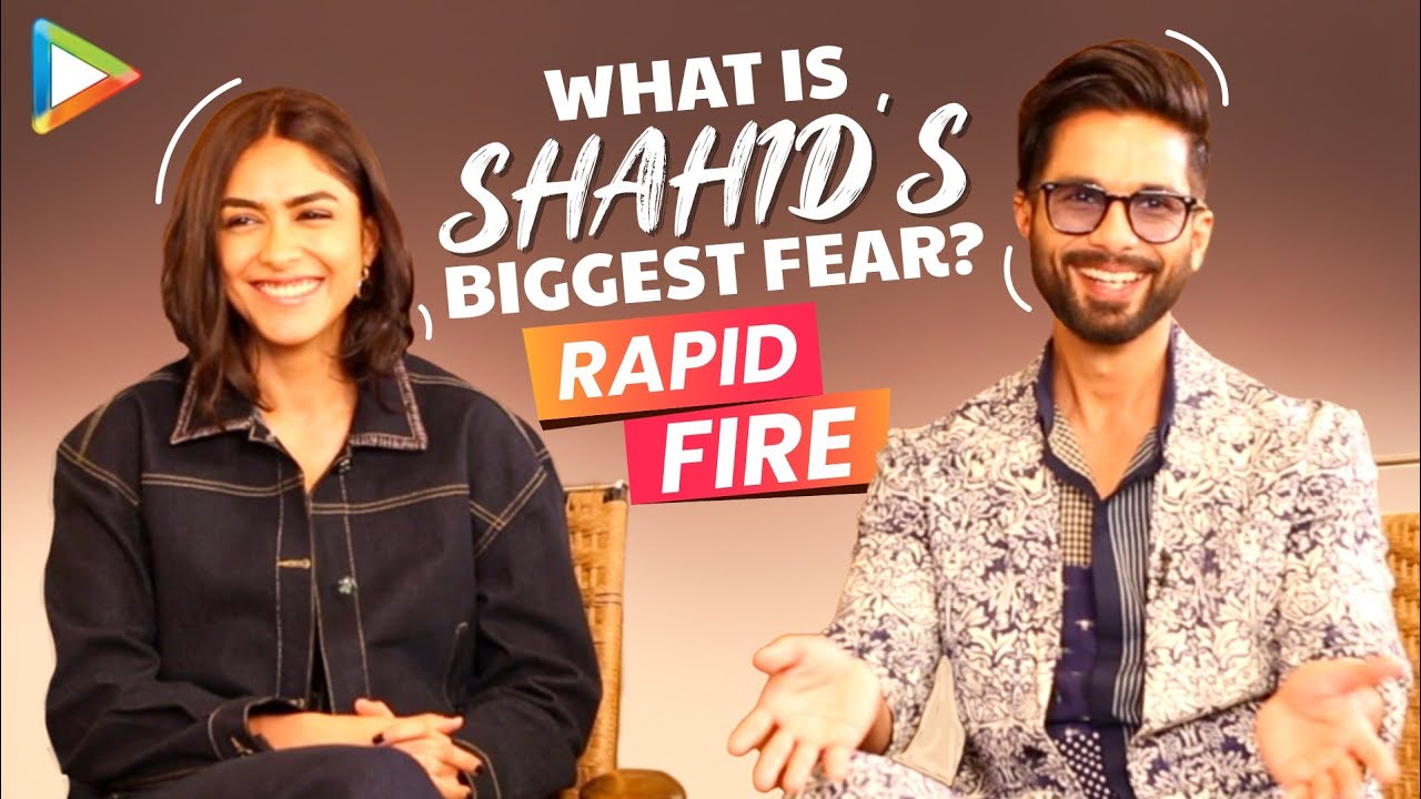 HILARIOUS: Shahid & Mrunal’s FUNNIEST rapid fire on Jersey, Virat, M.S.Dhoni, Nepotism