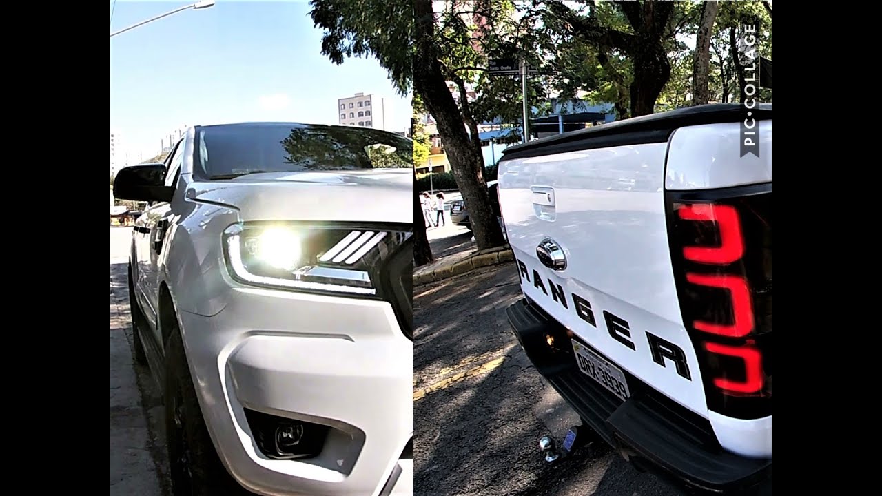FORD RANGER COM FAROIS DE LED MUSTANG E LANTERNAS DE LED / BONITO E EFICAZ OU UMA PORCARIA?