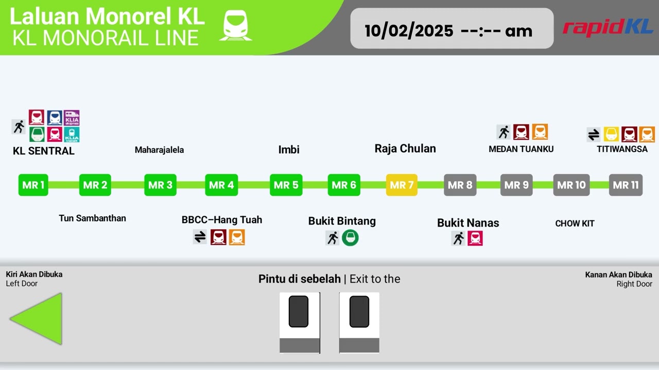 KL Monorail Line Announcements
