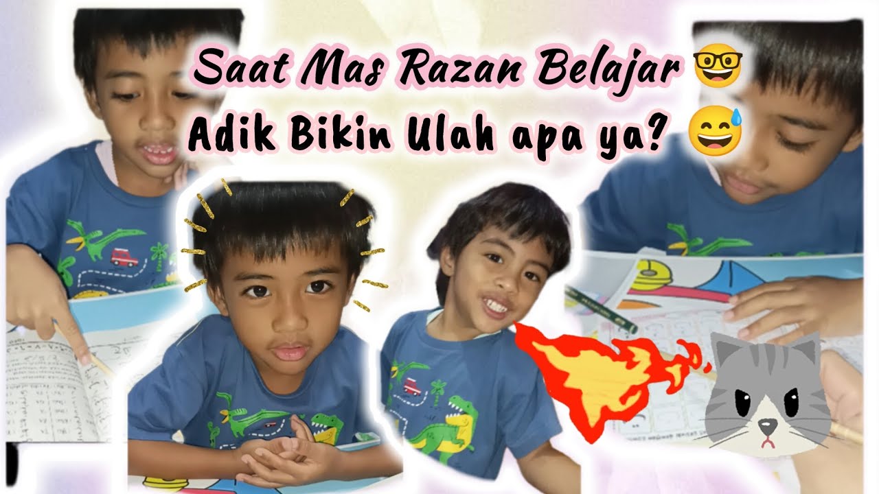 Mas Razan Belajar Membaca dan Menulis Bersama Bunda
