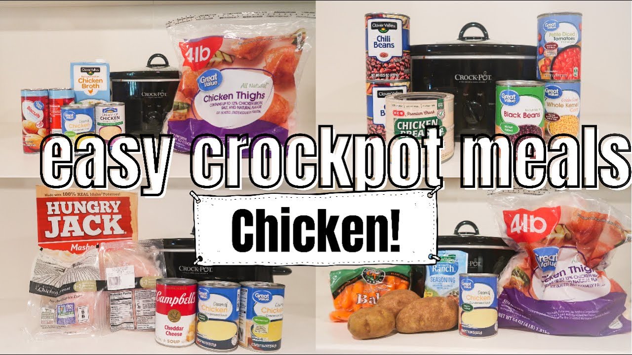 CHEAP & EASY CROCKPOT MEALS WITH CHICKEN | DUMP & GO SLOW COOKER RECIPES