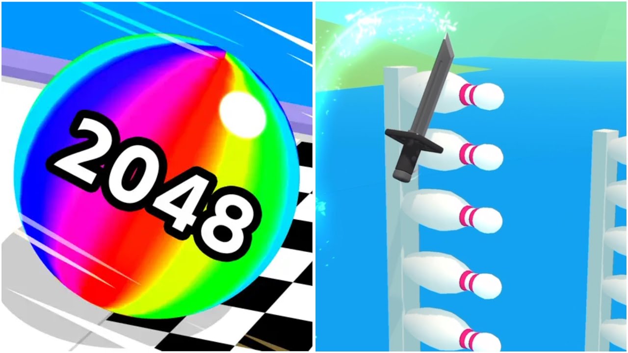 Ball Run 2048 vs Slice It All Android, iOS Gameplay Mobile Ep482
