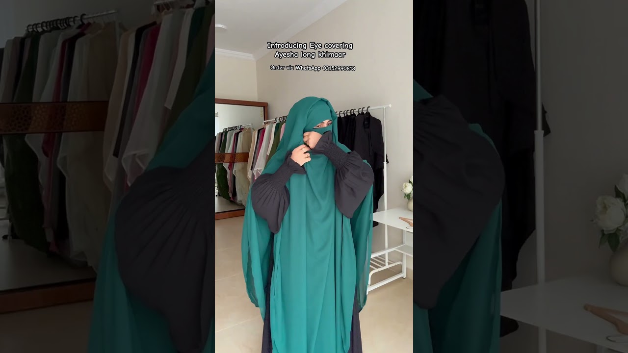 How to wear eye covering khimaar #tutorial #simple #elegant #hijab #khimar #niqab #muslimclothing