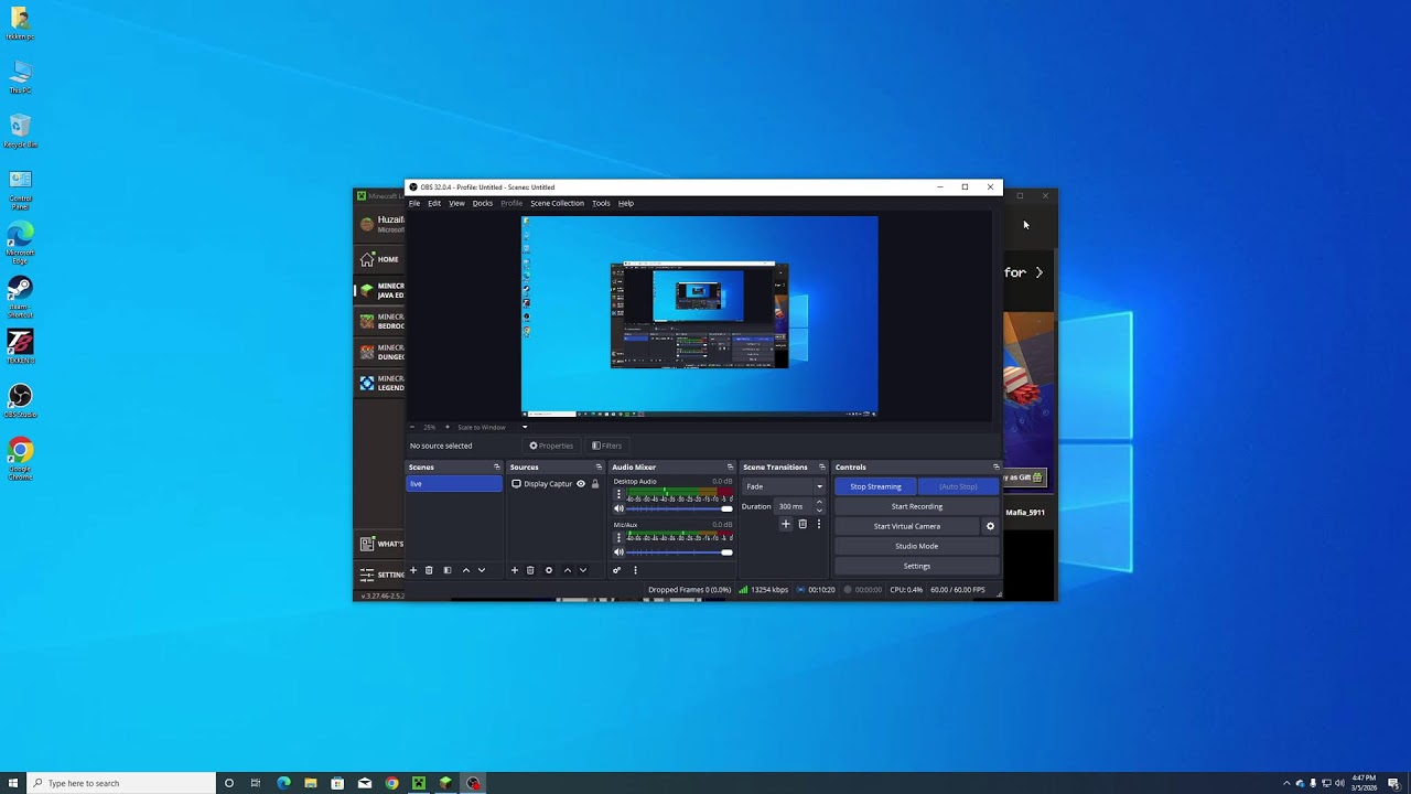Minecraft live gameplay